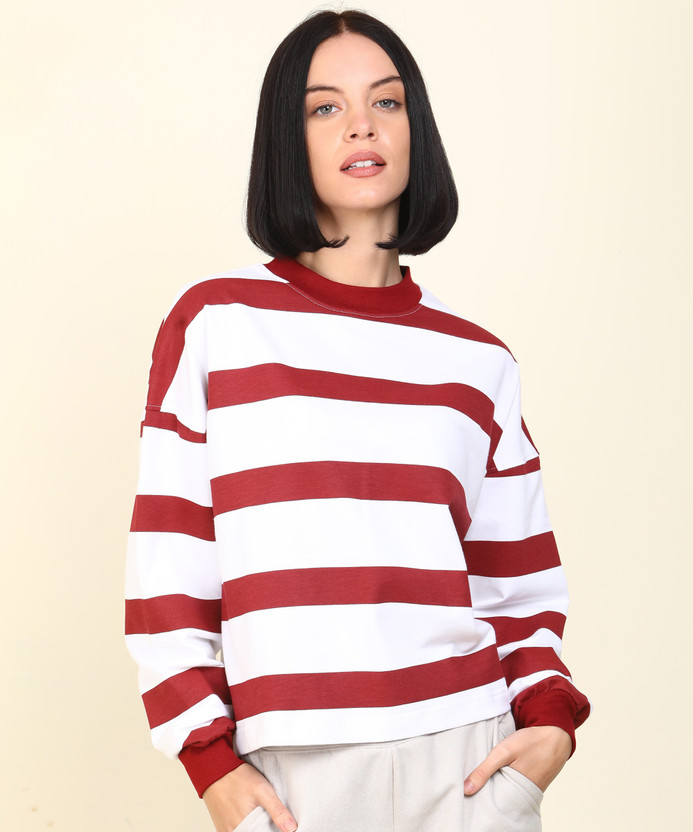 Sleeve Solid Women Sweatshirt 