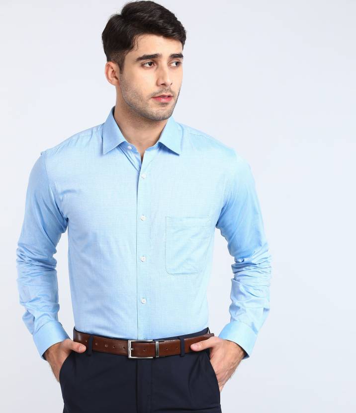 Raymond Men Self Design Formal Light Blue Shirt - Buy Raymond Men Self  Design Formal Light Blue Shirt Online at Best Prices in India 