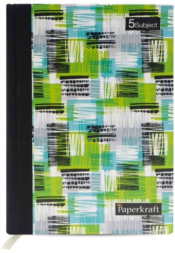 Paperkraft Green Impression Series A5 Notebook Single Line 400 Pages(Multicolor)