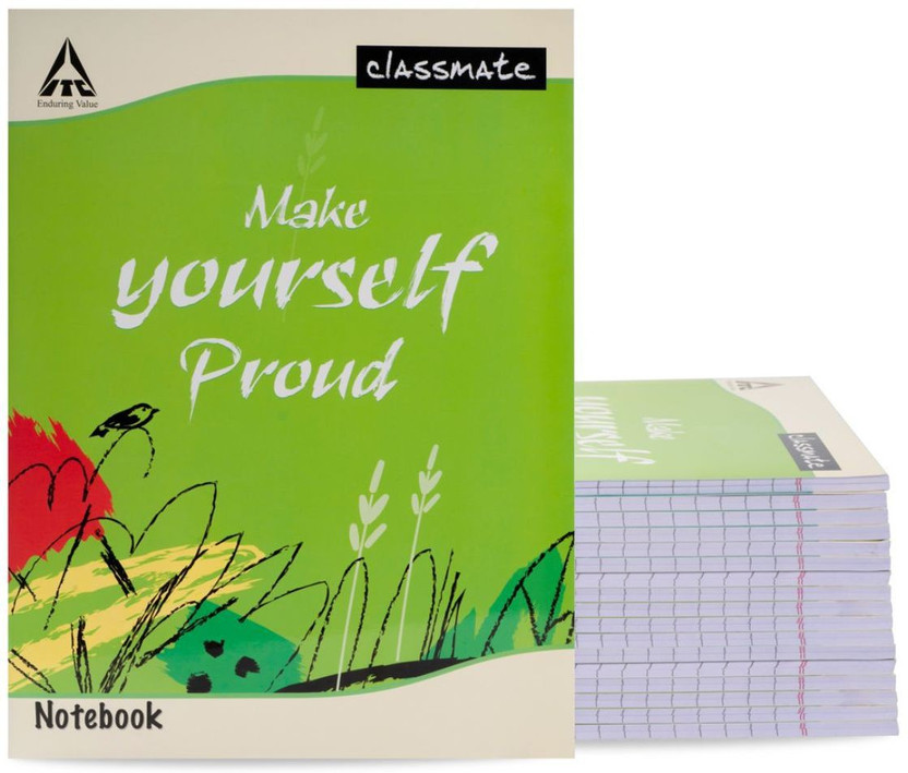 Classmate Notebook Regular Notebook Single Line 120 Pages(Multicolor, Pack of 12)