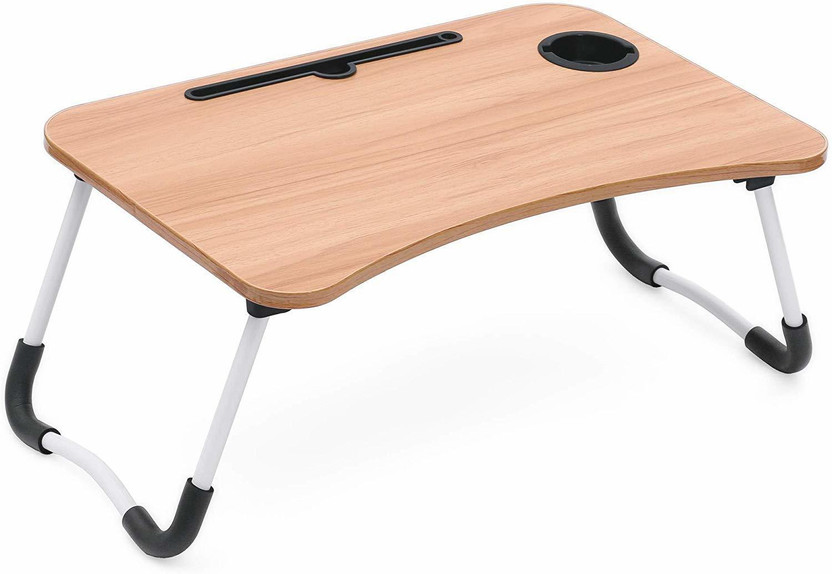 Ggrover Pink Wood Portable Laptop Table(Finish Color - Woodan, Pre Assembled)