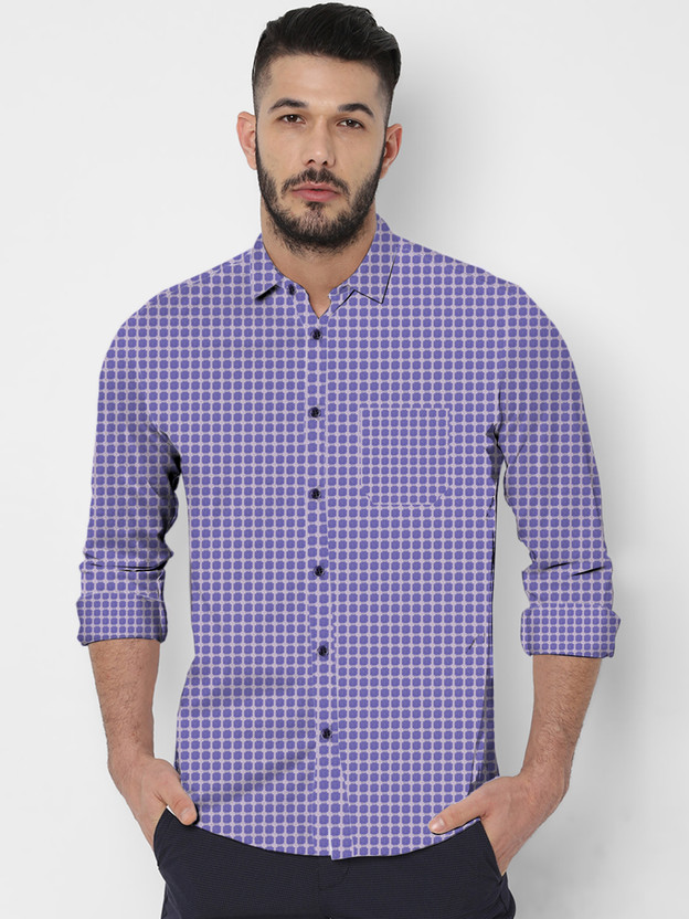 Cavenders Men Printed Casual Blue, Grey 