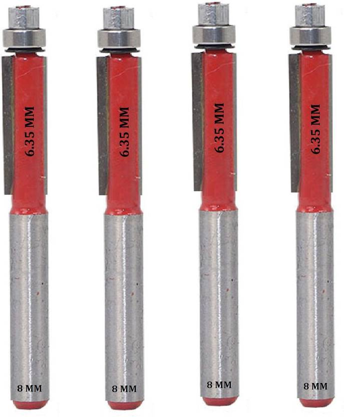 ALPHABET Carbide Tipped 2Flute Flush Trim Router Bits 50014PC Shank 8