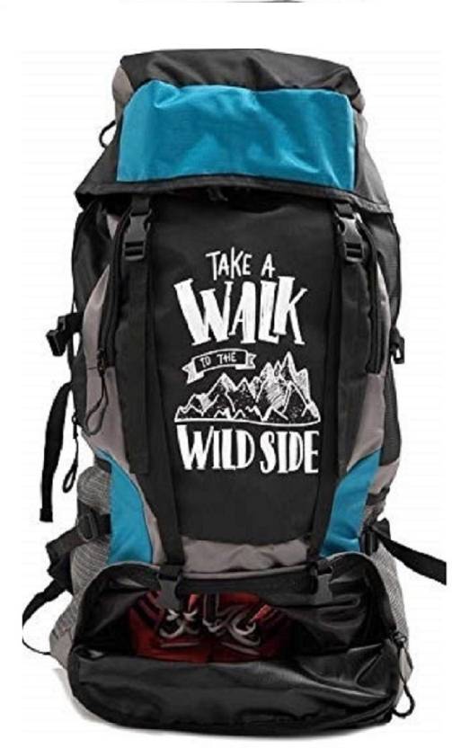 Trunkit Adventure Series Water Resistance Trekking Hiking Travel Bag with Shoe Compartment Rucksack- 55 L (Black/Red) Rucksack – 55 L  (Red)