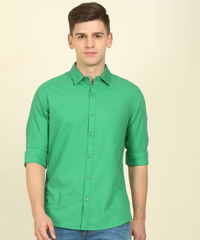 wol matras schraper United Colors of Benetton Men Solid Casual Green Shirt - Buy United Colors  of Benetton Men Solid Casual Green Shirt Online at Best Prices in India |  Flipkart.com