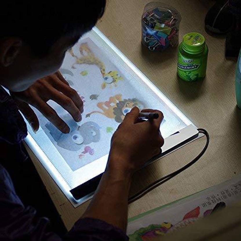 Quick Sense LED Lighted Drawing Board A4 Size Tracing Board with