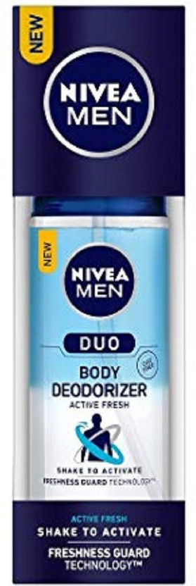 NIVEA Men Duo Active Fresh Body Deodorizer 100ML Deodorant Spray - For Men Deodorant Spray  -  For Men(100 ml)