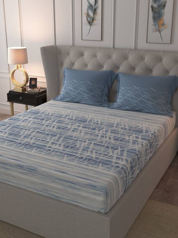 TRIDENT 180 TC Cotton King Printed Flat Bedsheet Buy TRIDENT 180 TC