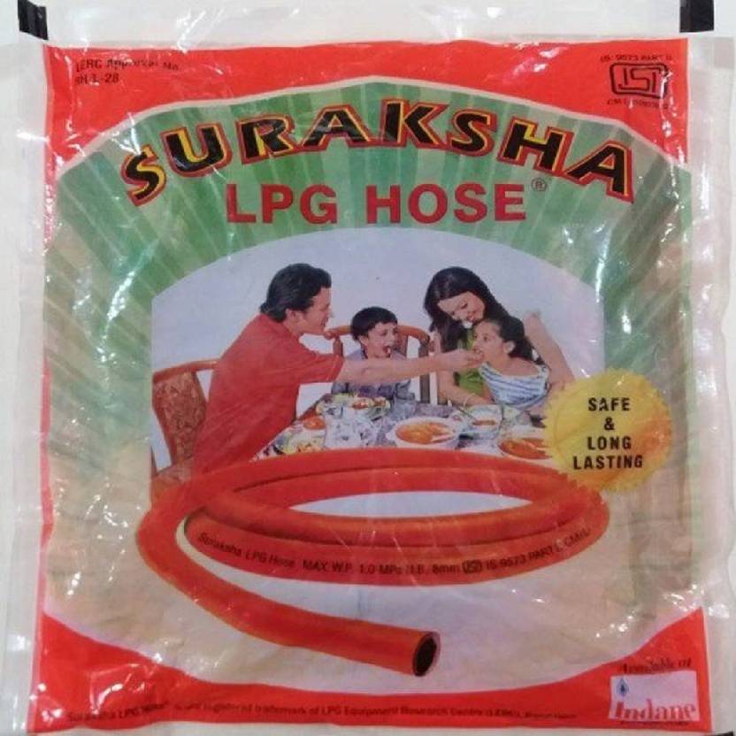 suraksha ORIGINAL INDANE STEEL REINFORCED RUBBER GAS PIPE Hose Pipe