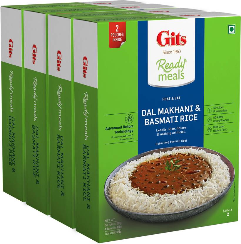 Gits Ready to Eat Basmati Rice and Dal Makhani Combo Meal 1500 g Price