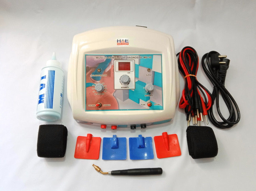 HEALTHCARE HME Muscle Stimulator Diagnostic MS - 10 ( Fiber Body ) Electrotherapy Device Muscle Stimulator Electrotherapy Device(Hme - 85)