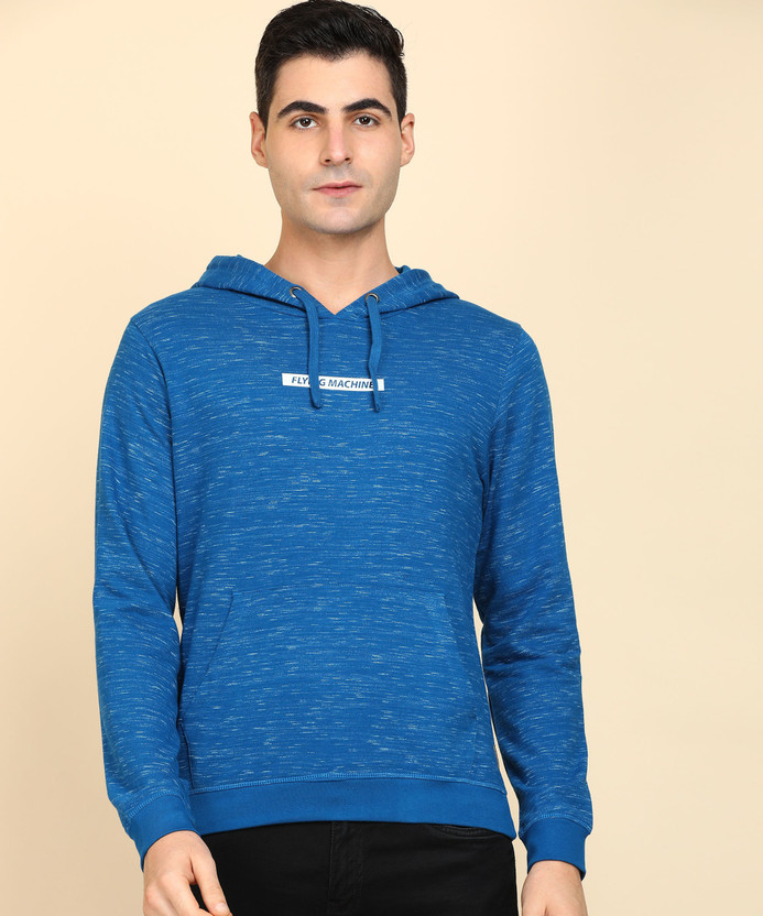 Sleeve Self Design Men Sweatshirt 