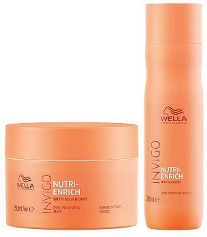 Nutri Enrich Deep Nourishing Shampoo Von Wella Professionals – Mit Goji Beeren, 3 X 250 Ml – Für Intensive Pflege & Glanz