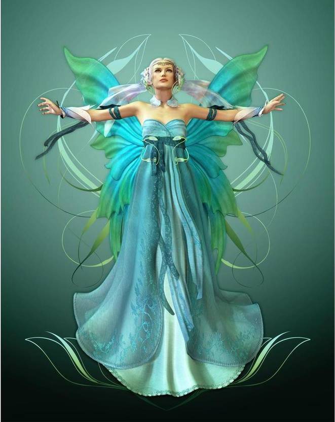Artzfolio ArtzFolio Photo of a Magical Fairy Unframed Premium Canvas