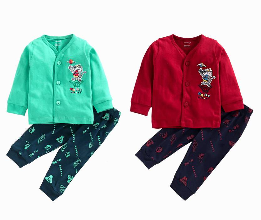 Cucumber Baby Boys & Baby Girls Casual Tshirt Pyjama Price in India