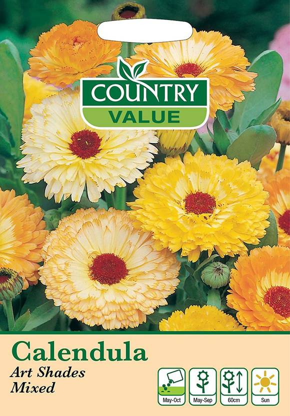 CYBEXIS Calendula Seeds Art Shades Mixed by Country Value Edible