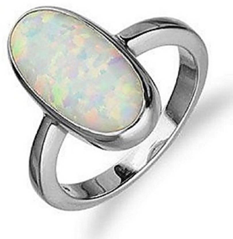 CEYLONMINE Fire Opal Stone Ring Natural Stone Fire Opal Lab ...
