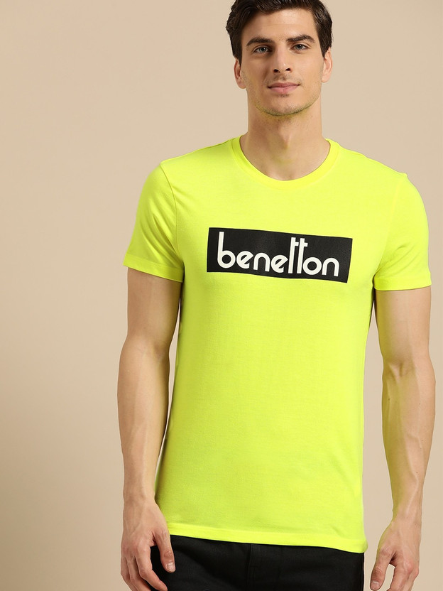 Benetton yellow t shirt Clearance