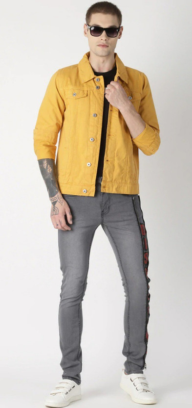 cash Full Sleeve Solid Men Denim Jacket 