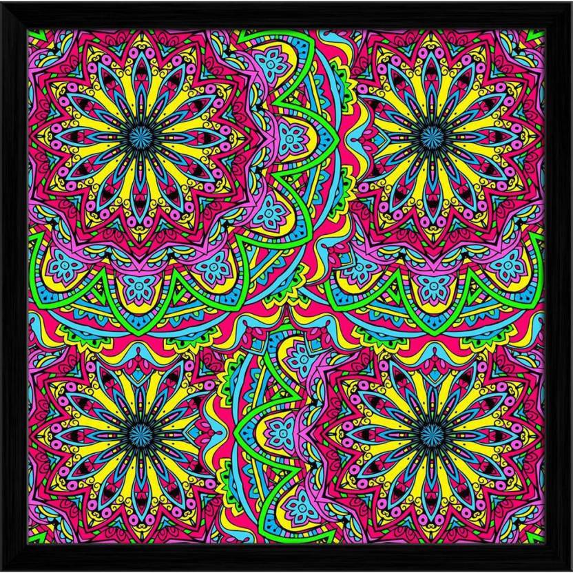 Artzfolio Abstract Psychedelic Traditional Motif Element D6 Canvas ...