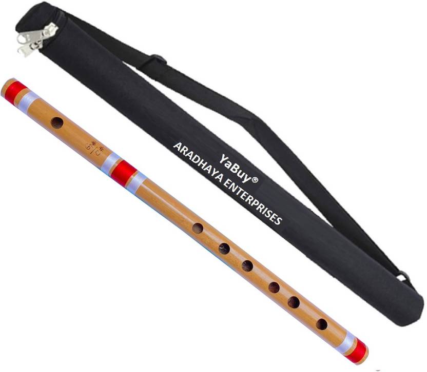 YaBuy Bamboo Flute Scale C Sharp Natural Polished With Carry Bag 17