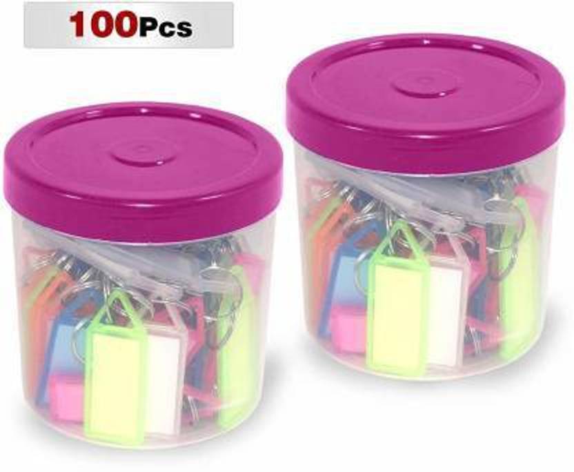 Music 555 Multicolor Plastic Keychain & Keyring with Name Tag Labels