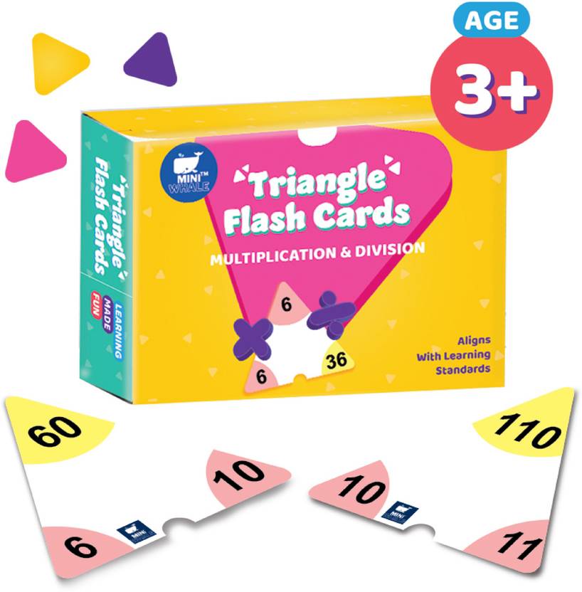 Miniwhale Triangular Math Flash Cards Multiplication And Division Are
