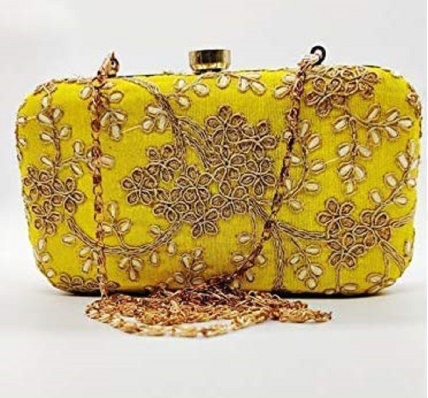 Yellow clutch purse clearance