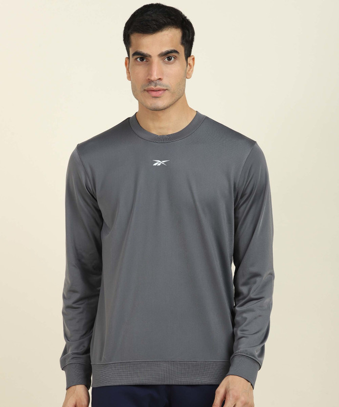 REEBOK Full Sleeve Solid Men Sweatshirt 