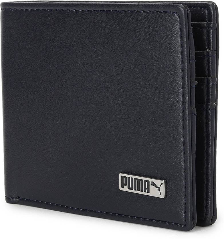 PUMA Men Blue Artificial Leather Wallet - Regular Size (6 Card Slots)