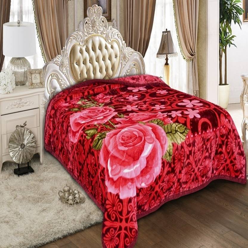 Signature Floral Single Mink Blanket for Heavy Winter Buy Signature