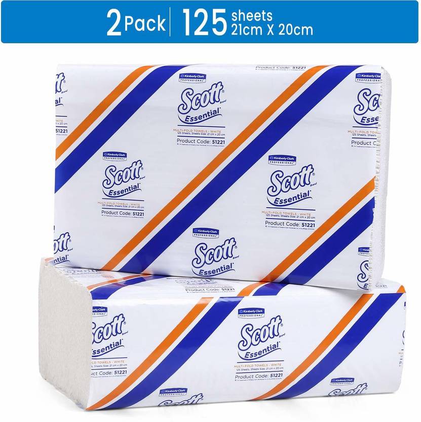 Kimberly Clark Multi Fold napkins Pack of 2 White Paper Napkins Buy