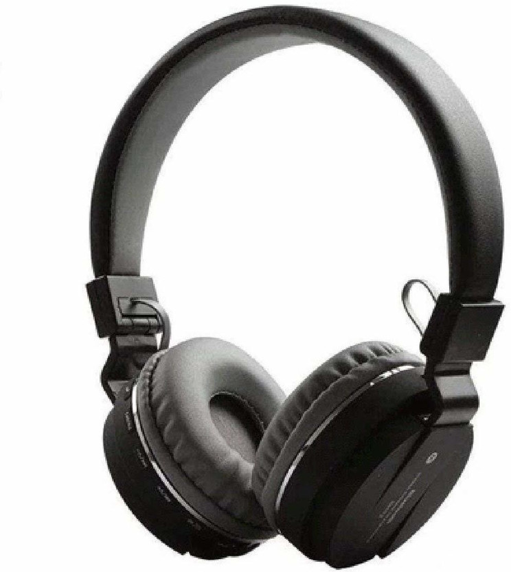 Design Studio Wireless Headphone - FM, Card Slot & Mic (Black) Bluetooth & Wired(Black, On the Ear)