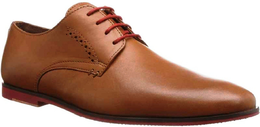 HUSH PUPPIES Men's Brown Lace Up Formal