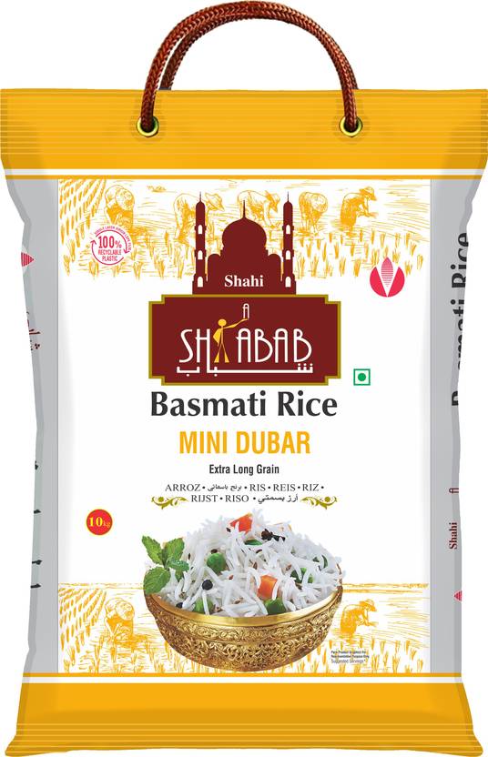 Shabab Mini Dubar Basmati Rice, 10 Kg Gluten Free Low Glycemic
