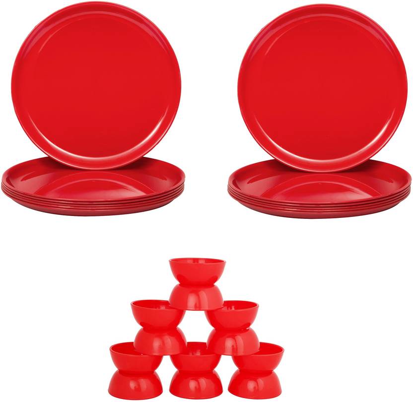 Everbuy Pack of 24 Plastic Microwave Safe and Break Resistant Round