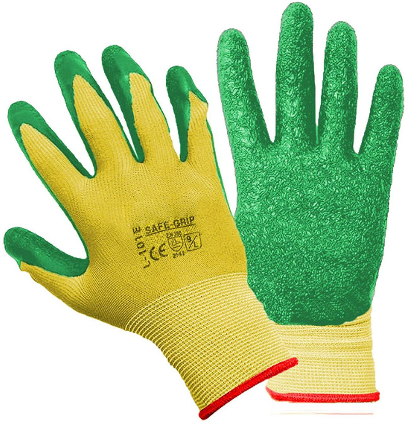 Case Designer REUSABLE SLIP RESITANT HAND GLOVES washable anti cut Comfort Fit Heat Block Hand Arm Gloves for Viral Protection Easy to Wear while working hand Safety Equipment Nylon  Safety Gloves(Pack of 2)