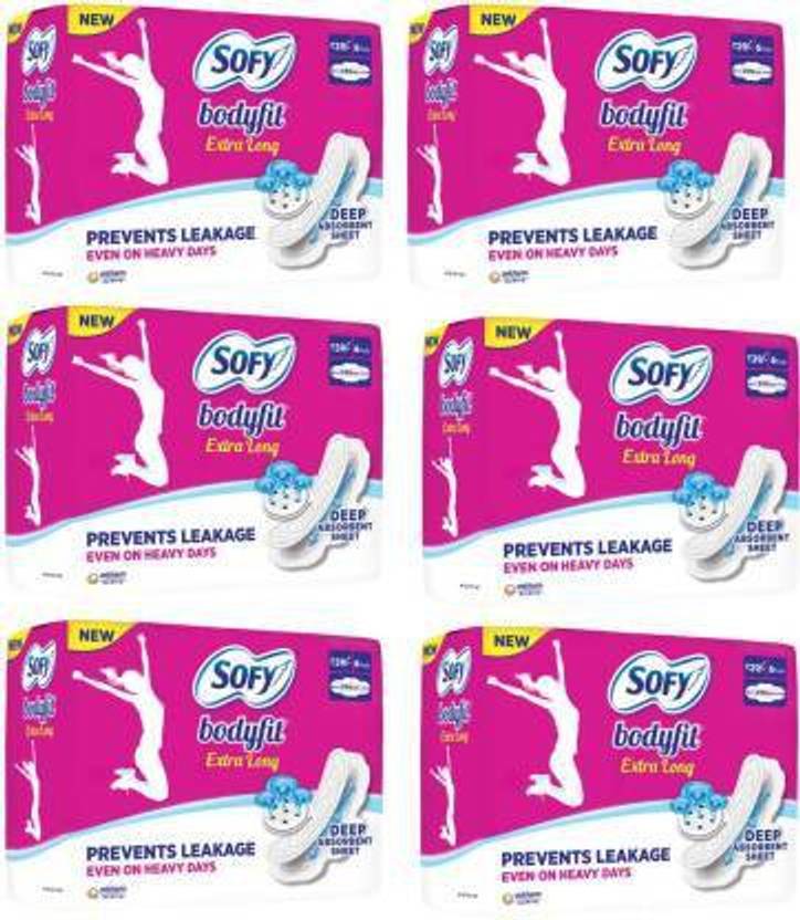 SOFY Sanitary Pad Pantyliner Total 108 pads (pack of 6) Sanitary Pad