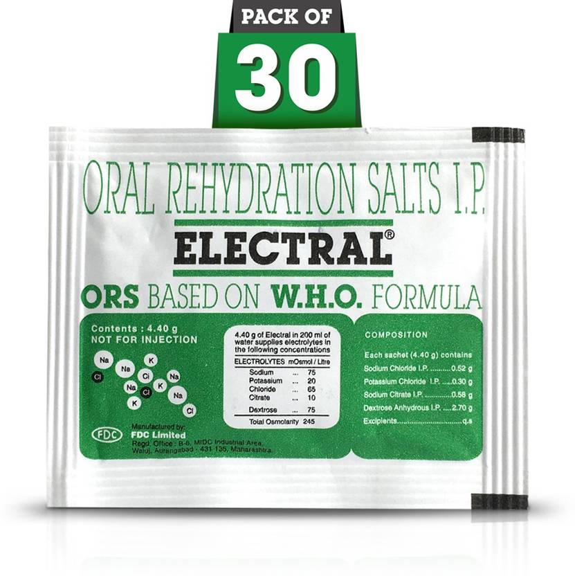Electral Regular4.4gmPack of 30 Hydration Drink Price in India Buy