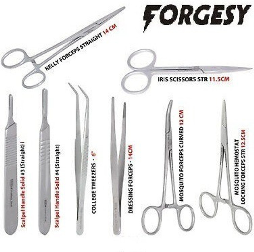 Forgesy 8PCS. PREMIUM QUALITY SURGICAL INSTRUMENT SET Utility Forceps