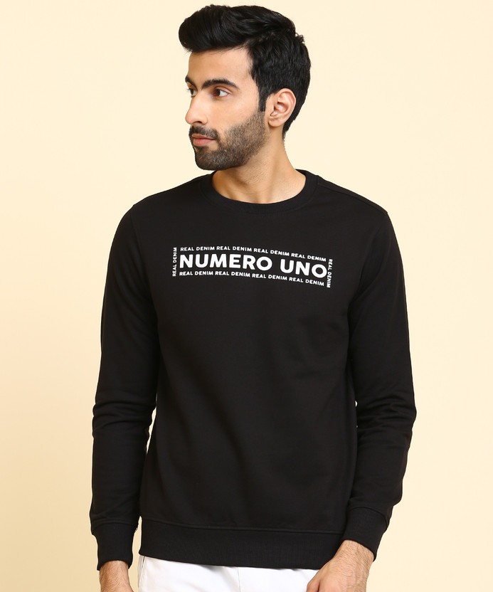 Sleeve Printed Men Sweatshirt 