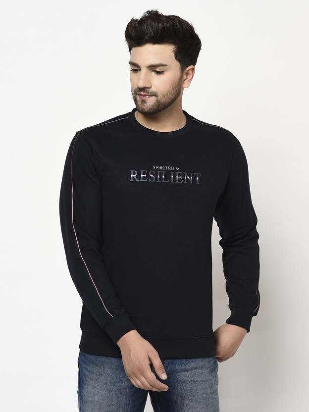 Octave Full Sleeve Solid Men Sweatshirt 