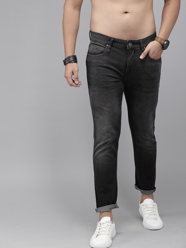 Roadster Tapered Fit Men Black Jeans 