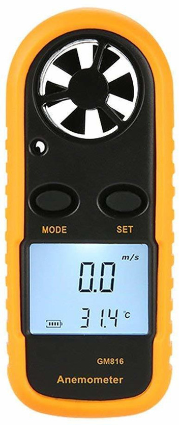 Global Global Enterprize Anemometer, Digital LCD Wind Speed Meter Gauge Air Flow Velocity Thermometer Measuring Device with Backlight for Windsurfing, Sailing, Kite Flying, Surfing Fishing Digital  Anemometer - Flipkart Deal