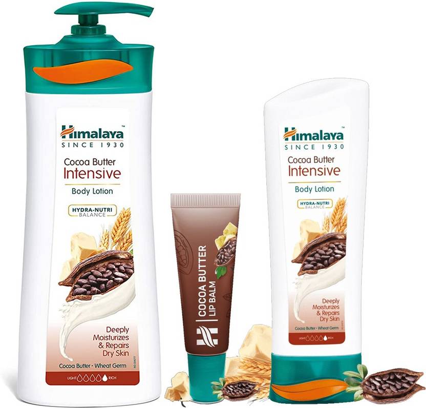 HIMALAYA Cocoa Butter Intensive Body Lotion 400ml+200ml With Lip Blam