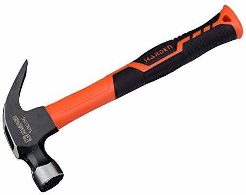 Harden 700 Grams Professional Carbon Steel Claw Hammer with Fiberglass