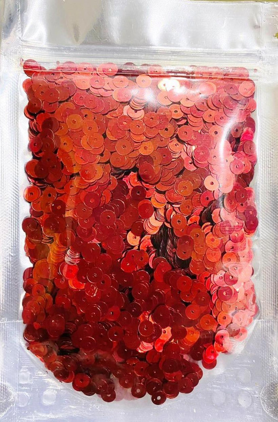 Mahir Mahir Glitter Supreme Quality Art & Craft Decorative Glitter 50 gm Pack (Red Hole Sequence 6 mm)(Red Hole) - Flipkart Deal