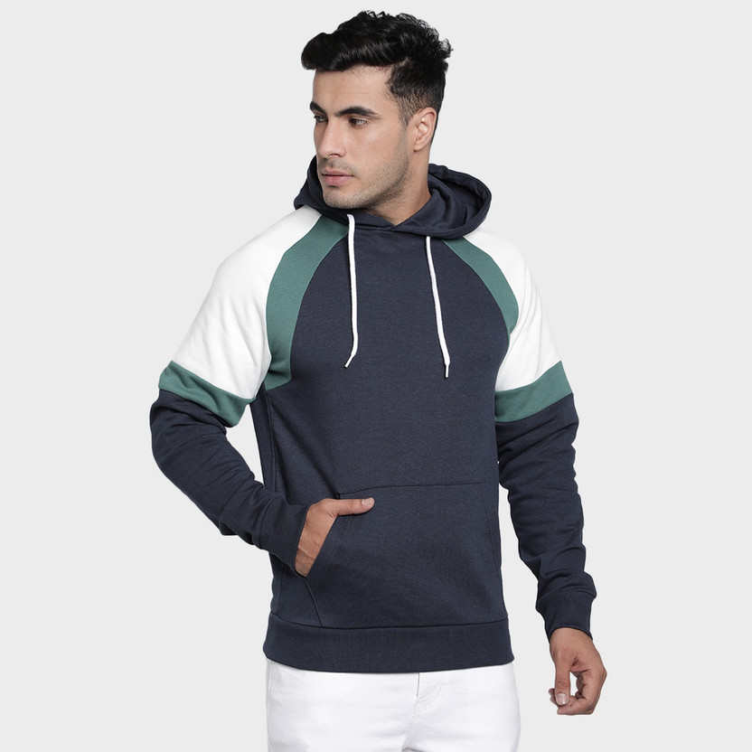 Full Sleeve Color Block Men Sweatshirt 