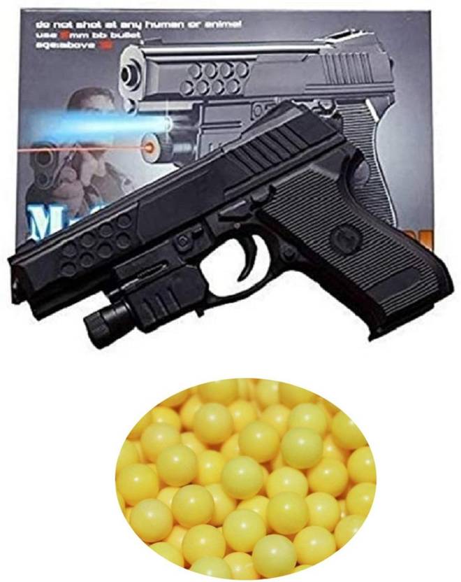 WHEELSQUARE Air Sports Laser Gun M2068AF with 6mm pack of 200 Bullets Guns & Darts (Black) Guns