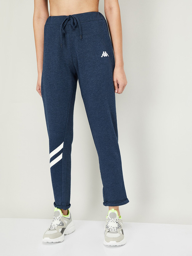 Kappa Solid Women Dark Blue Track Pants 